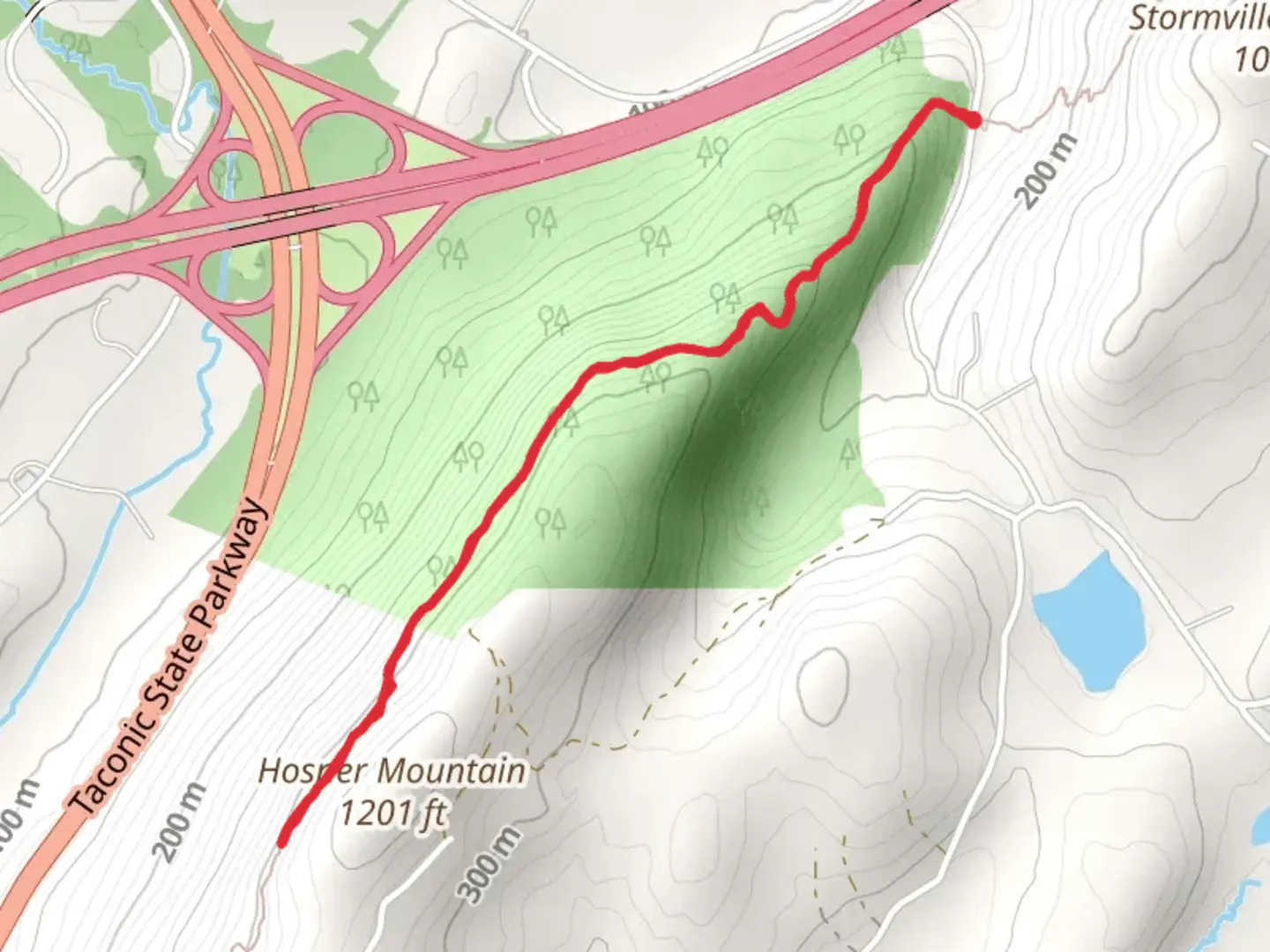 An image depicting the trail Hosner Mountain Trail and its surrounding area.