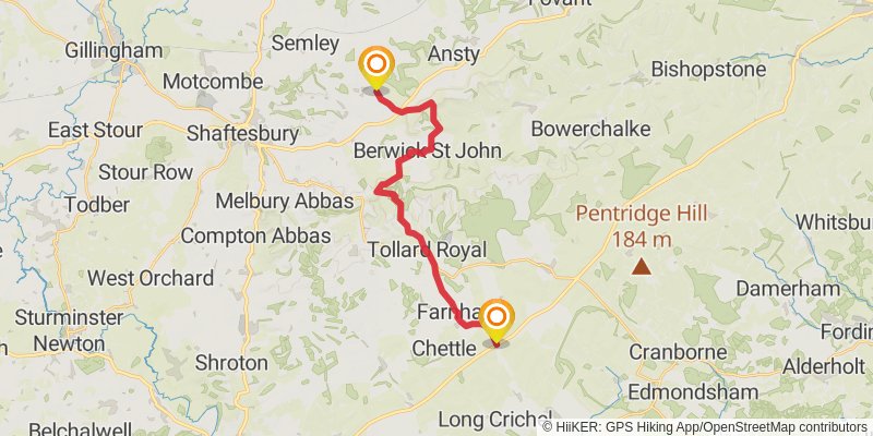 Great Wessex Way stage 3 Map