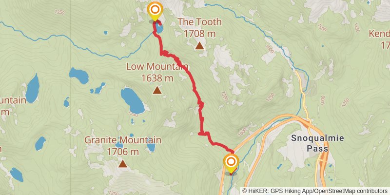 Denny Creek Trail stage 2 Map
