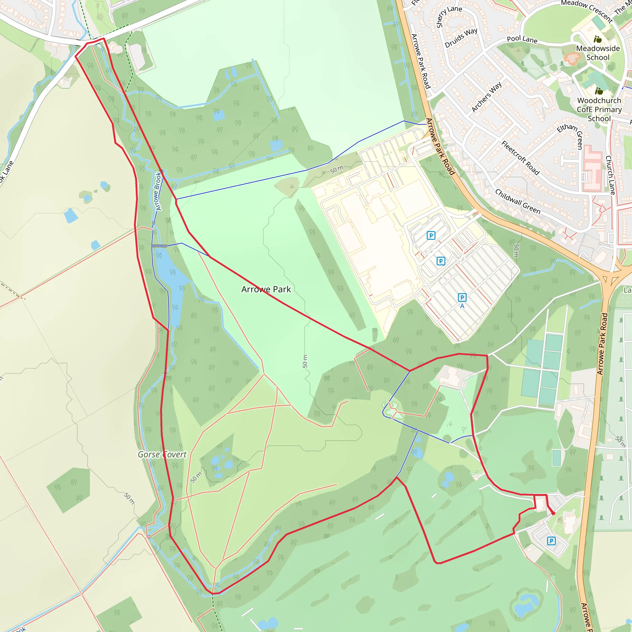 Bidston Hill Loop mobile static map