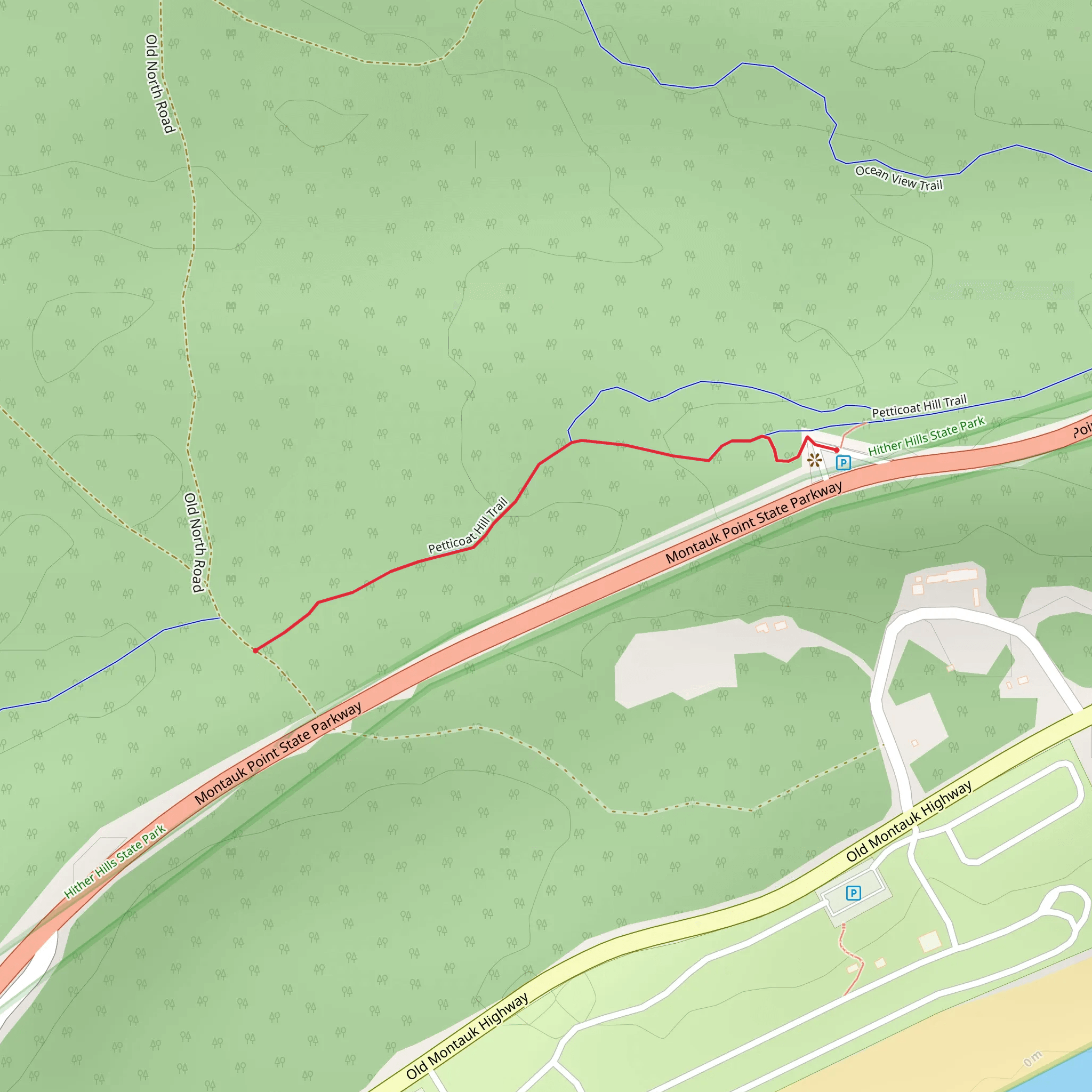 Petticoat Hill Trail mobile static map
