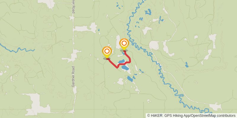 Davidson Lakes Trail alt 1 Map