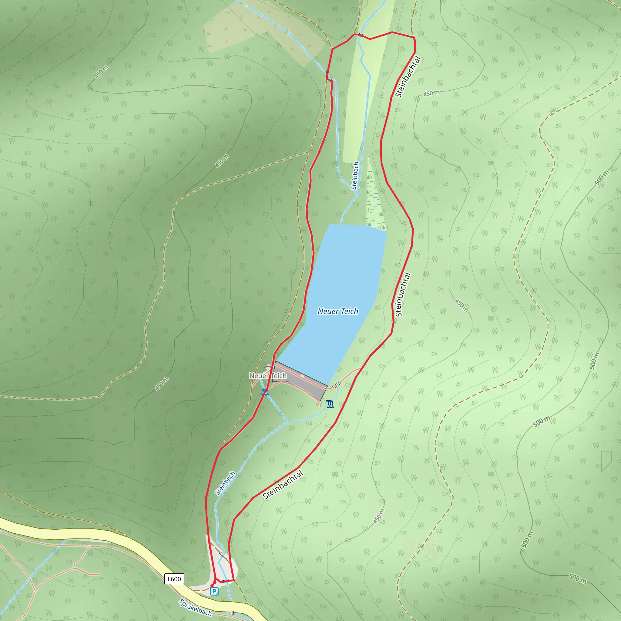 Neuer Teich Loop via Steinbachtal mobile static map