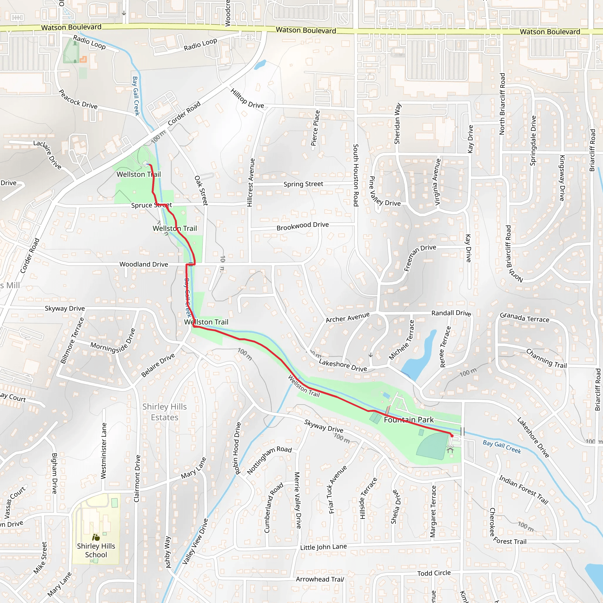 Wellston Trail mobile static map