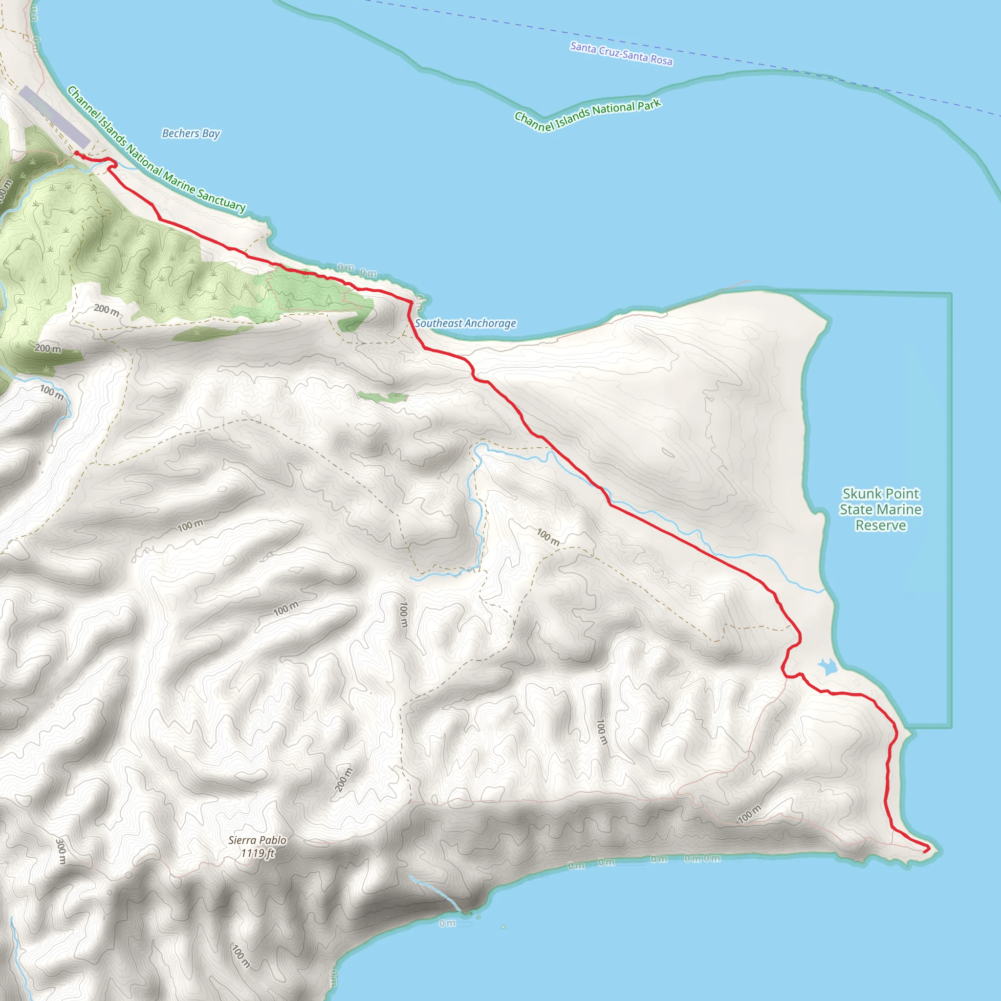 Coastal Road Trail mobile static map