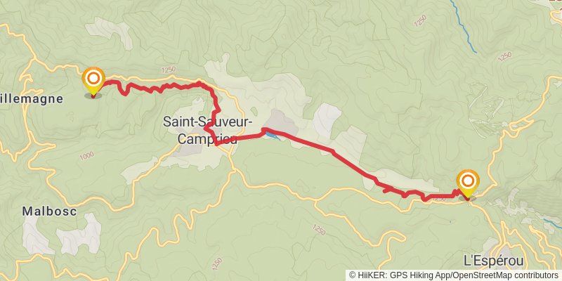 Tour of Mont Aigoual alt 2 Map