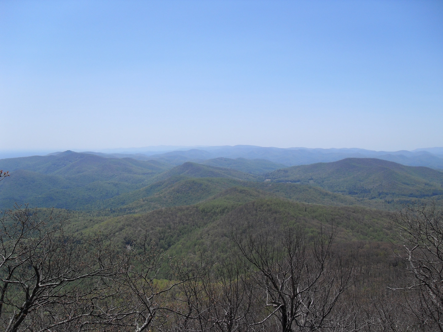 An image depicting the trail Blue Mountain out and back via Appalachian Trail and its surrounding area.