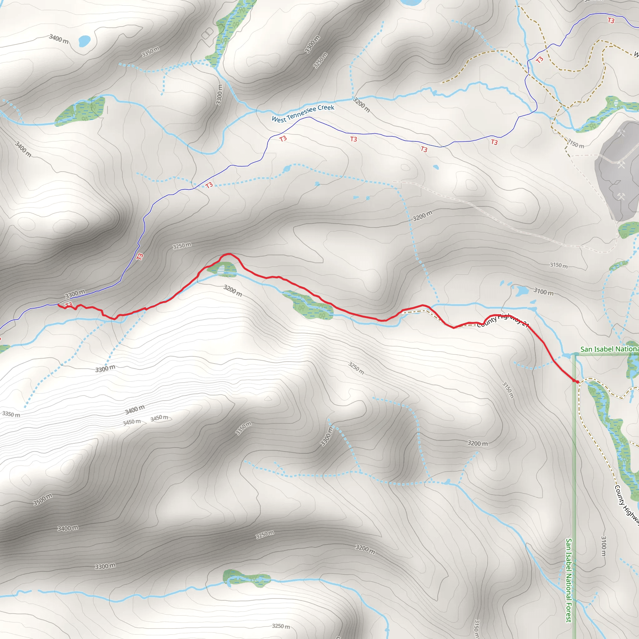 Longs Gulch Trail mobile static map