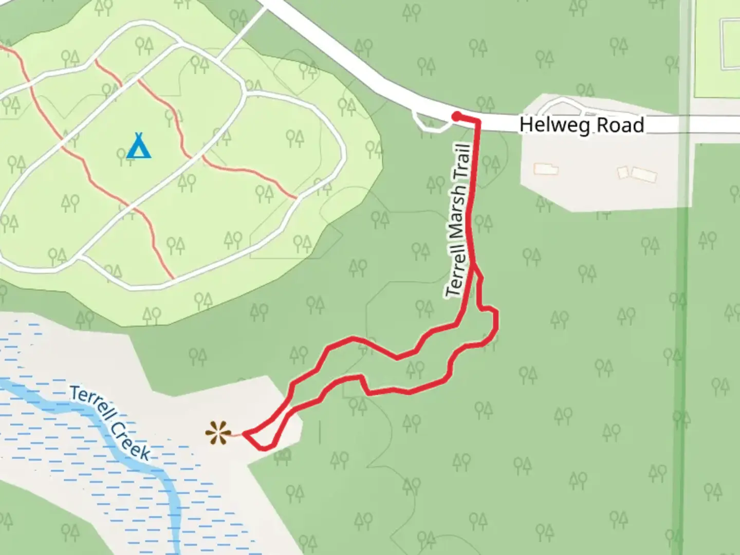 An image depicting the trail Terrell Marsh Trail and its surrounding area.