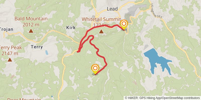 George S Mickelson Trail alt 1 Map