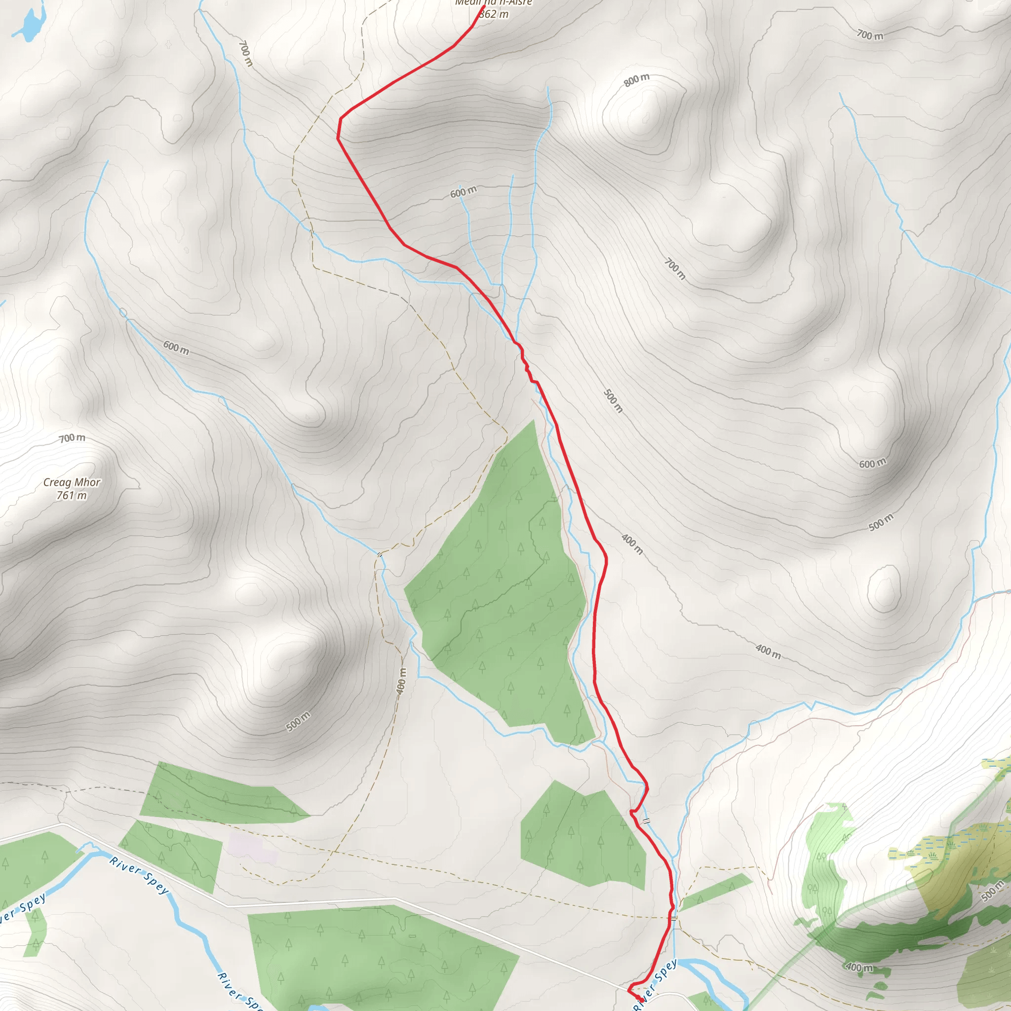 Meall na h-Aisre mobile static map