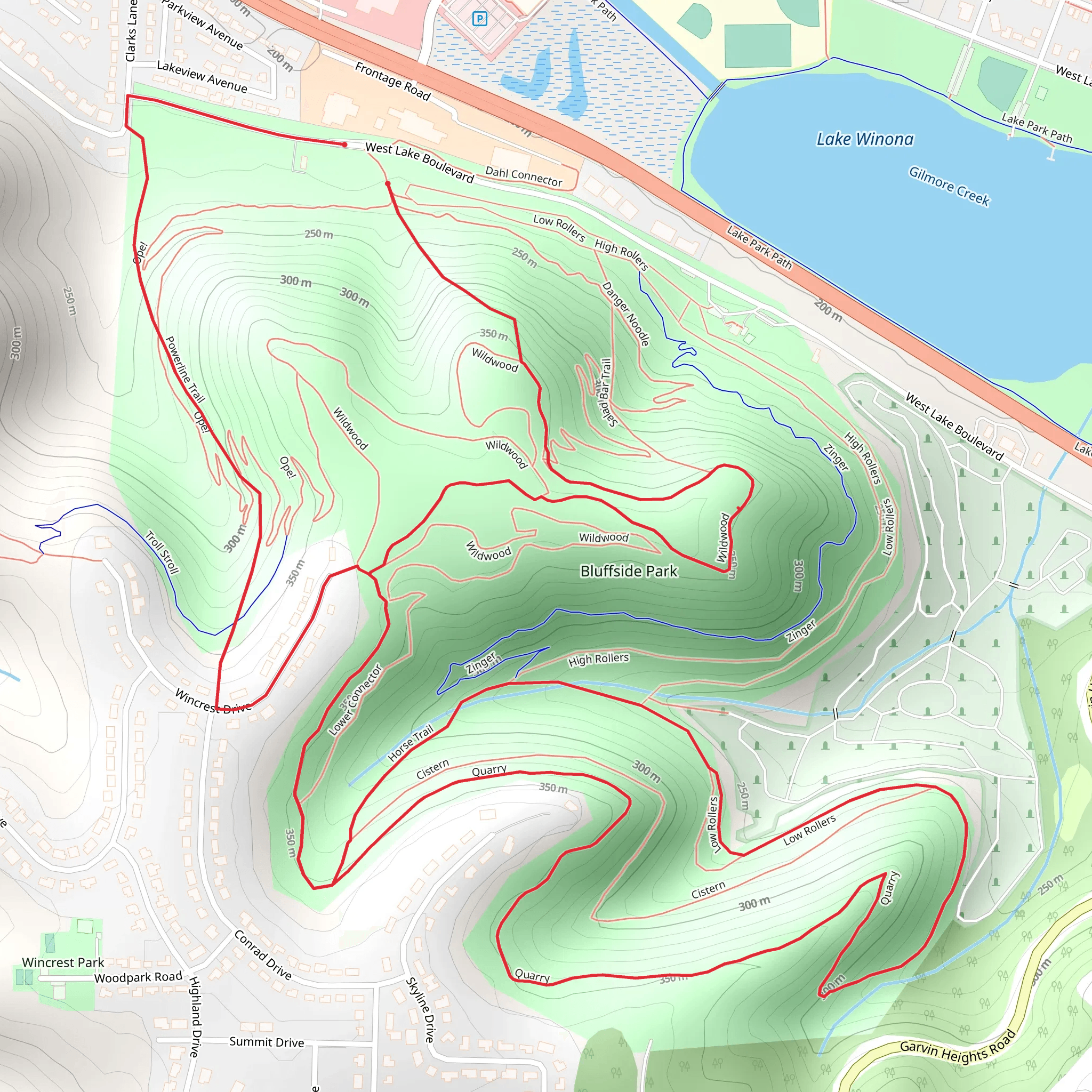 Bluffside Park Loop mobile static map