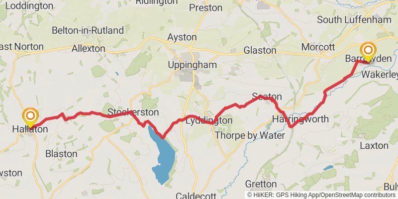 Fotheringhay to Bosworth Battlefield stage 2 Map