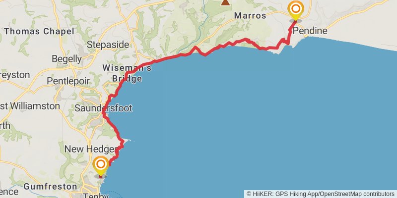 Wales Cistercian Way stage 13 Map