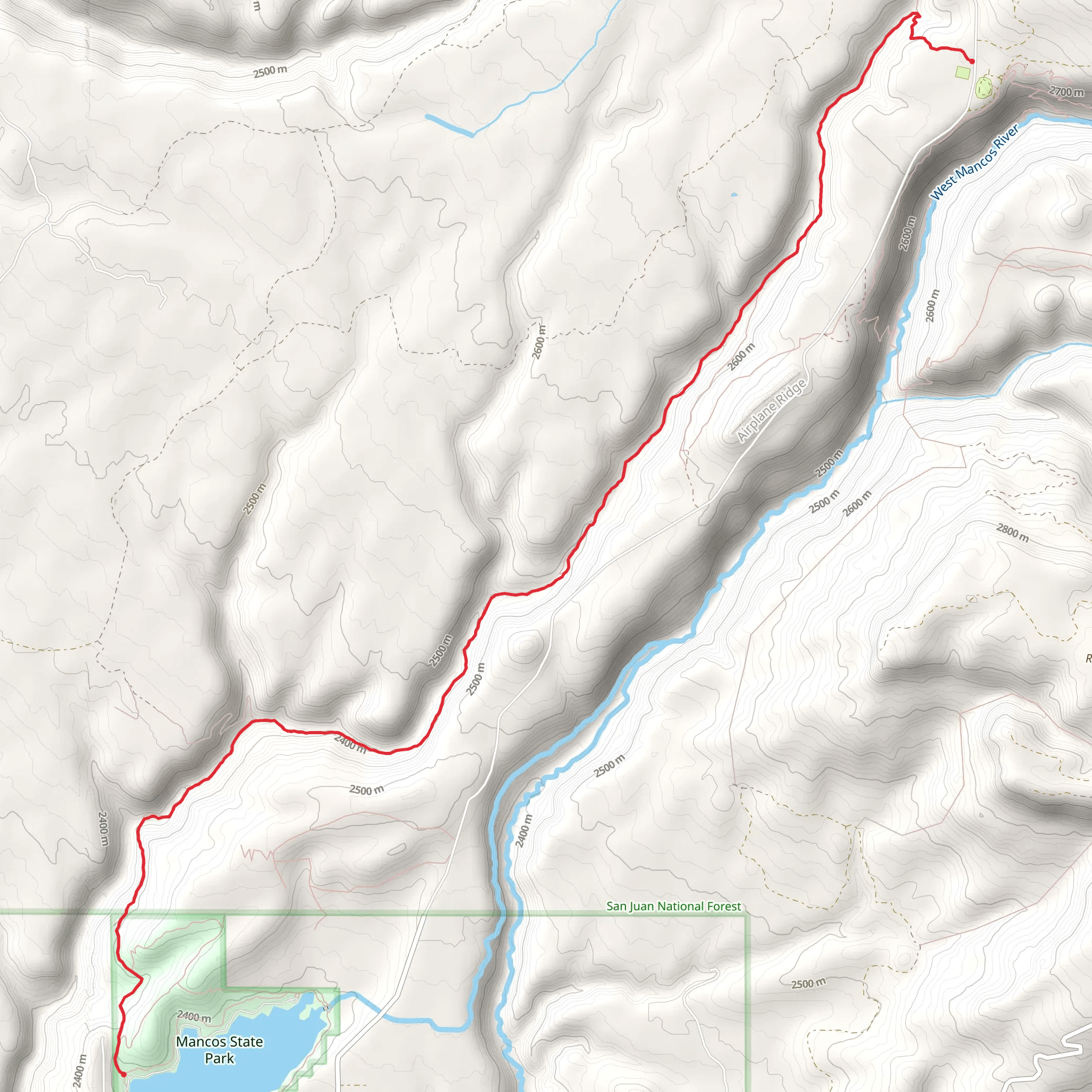 Chicken Creek Trail mobile static map