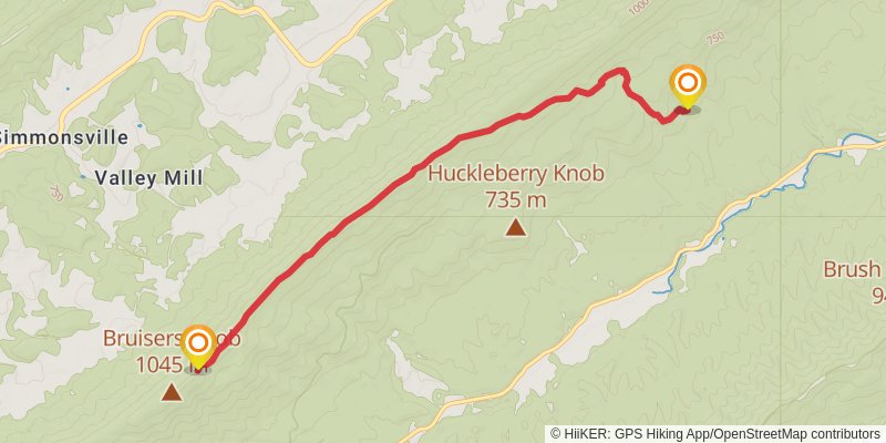 Appalachian Trail - Virginia stage 22 Map