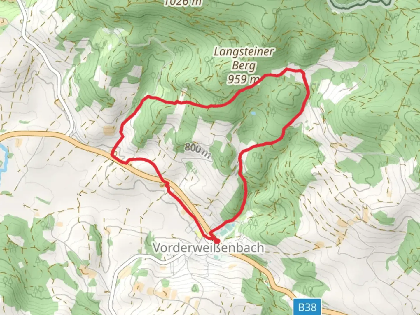An image depicting the trail Sternwaldweg - 43 and its surrounding area.