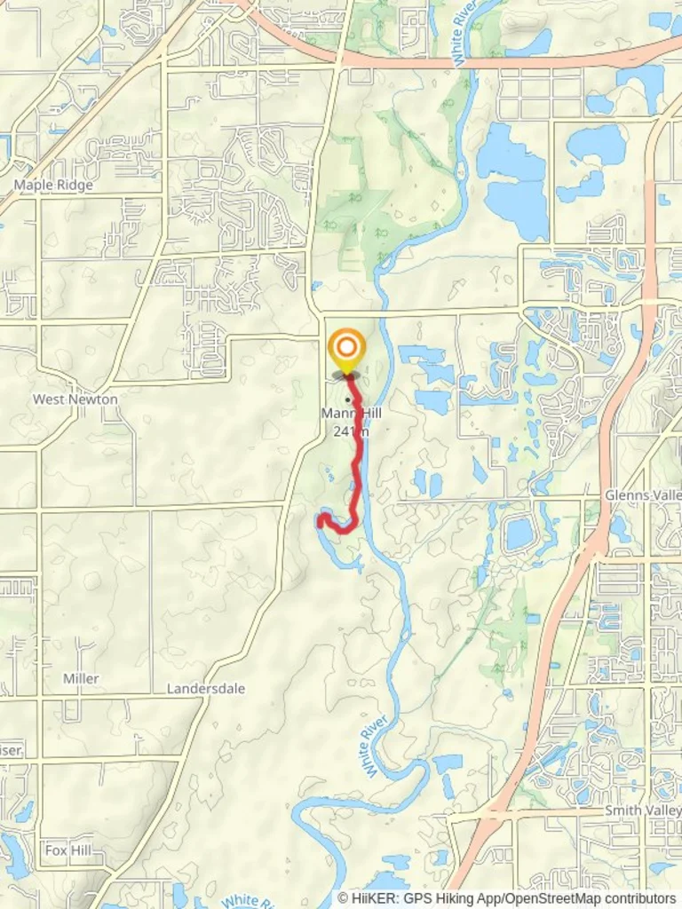 An image depicting the trail Swamp Creek via Southwestway Park and its surrounding area.