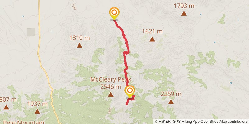 Florida Canyon Trail stage 2 Map