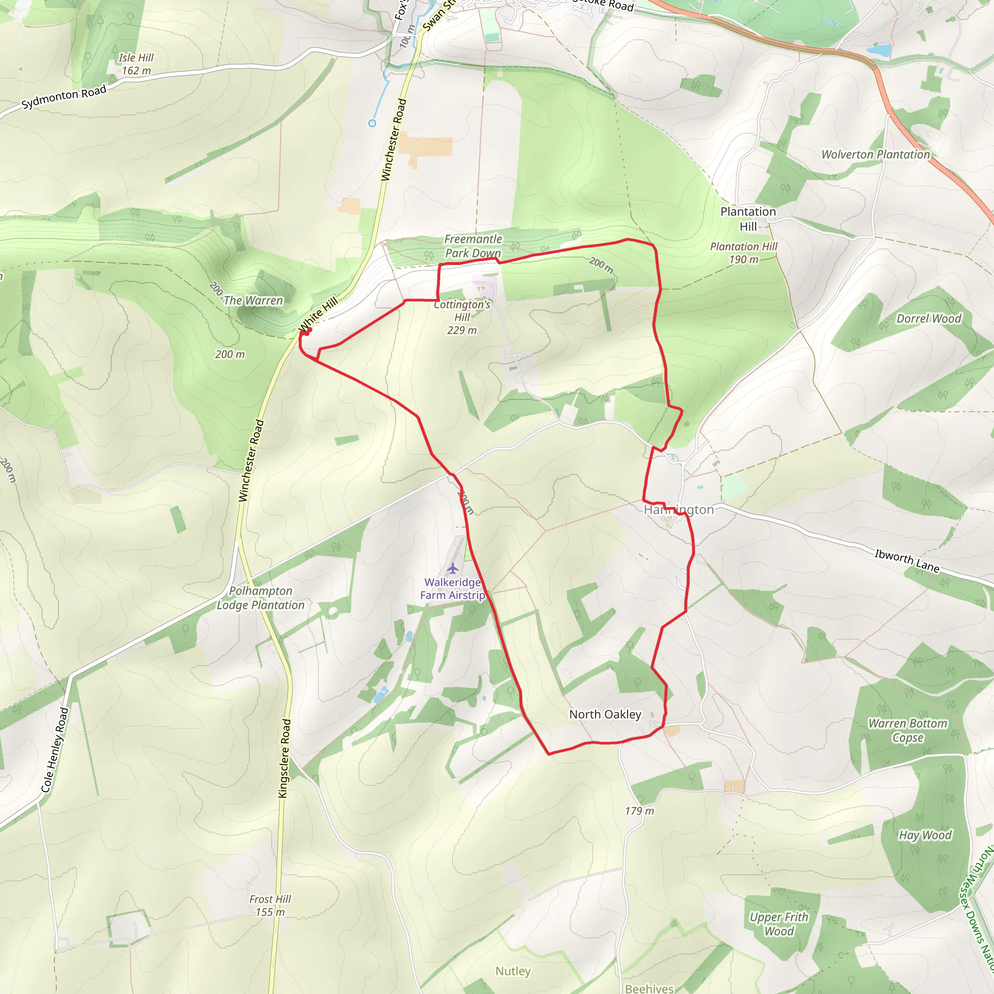Hannington Loop mobile static map