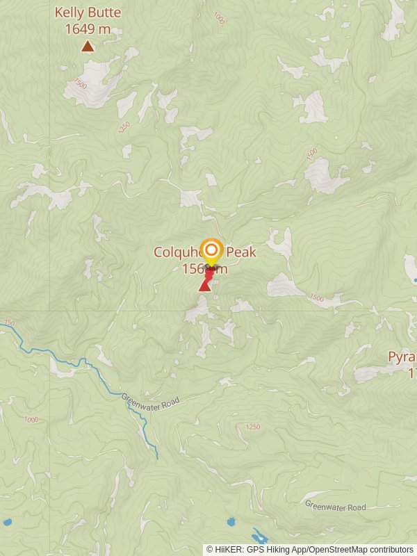 Colquhoun Peak Trail mobile static map