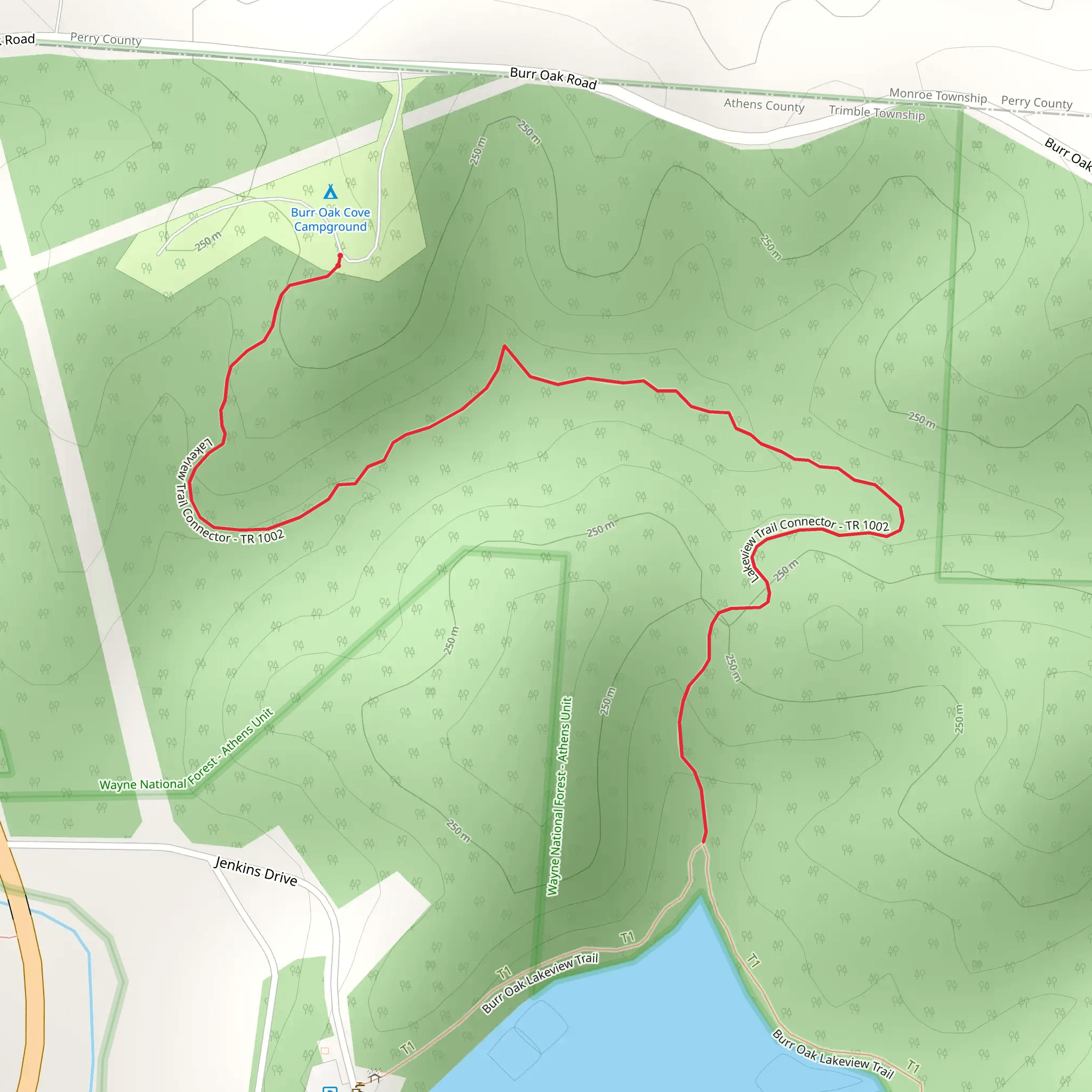 Lakeview Trail mobile static map