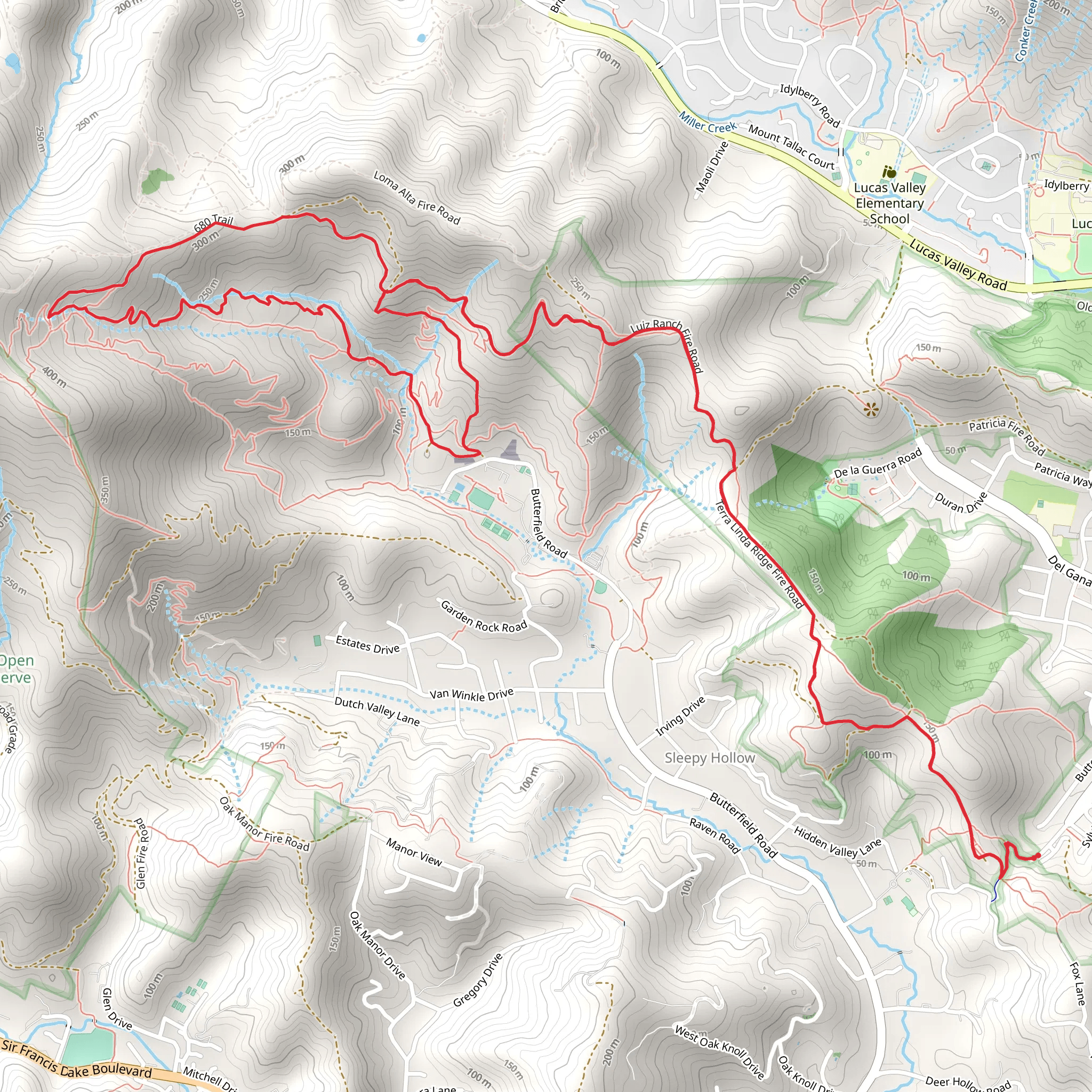 Mission Pass Path, 680 Trail and Solstice Loop mobile static map