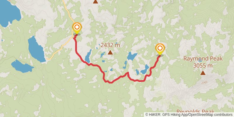Tahoe To Yosemite Trail alt 3 Map