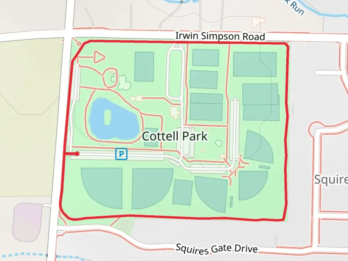 An image depicting the trail Snider Road Loop and its surrounding area.