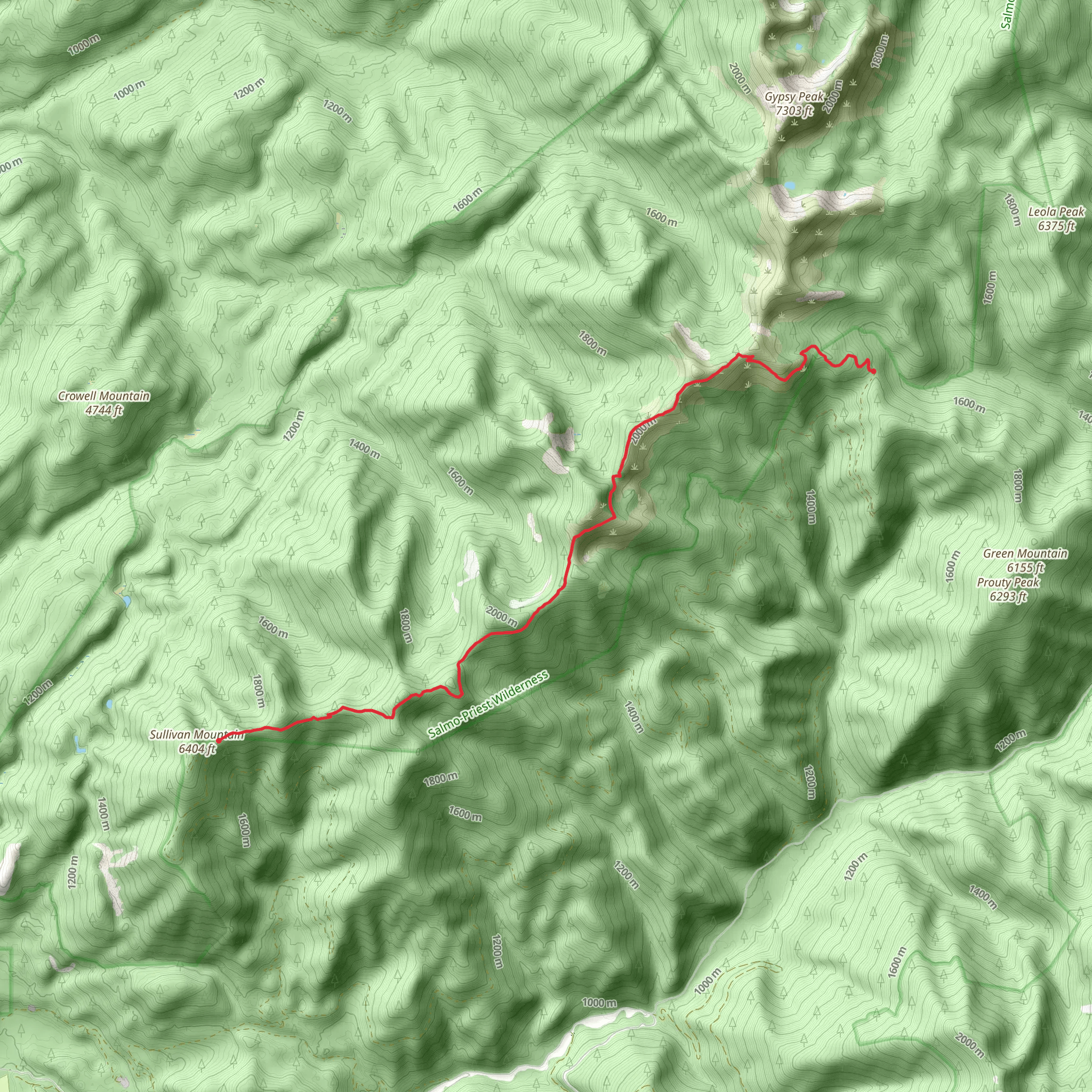 Crowell Ridge Trail mobile static map