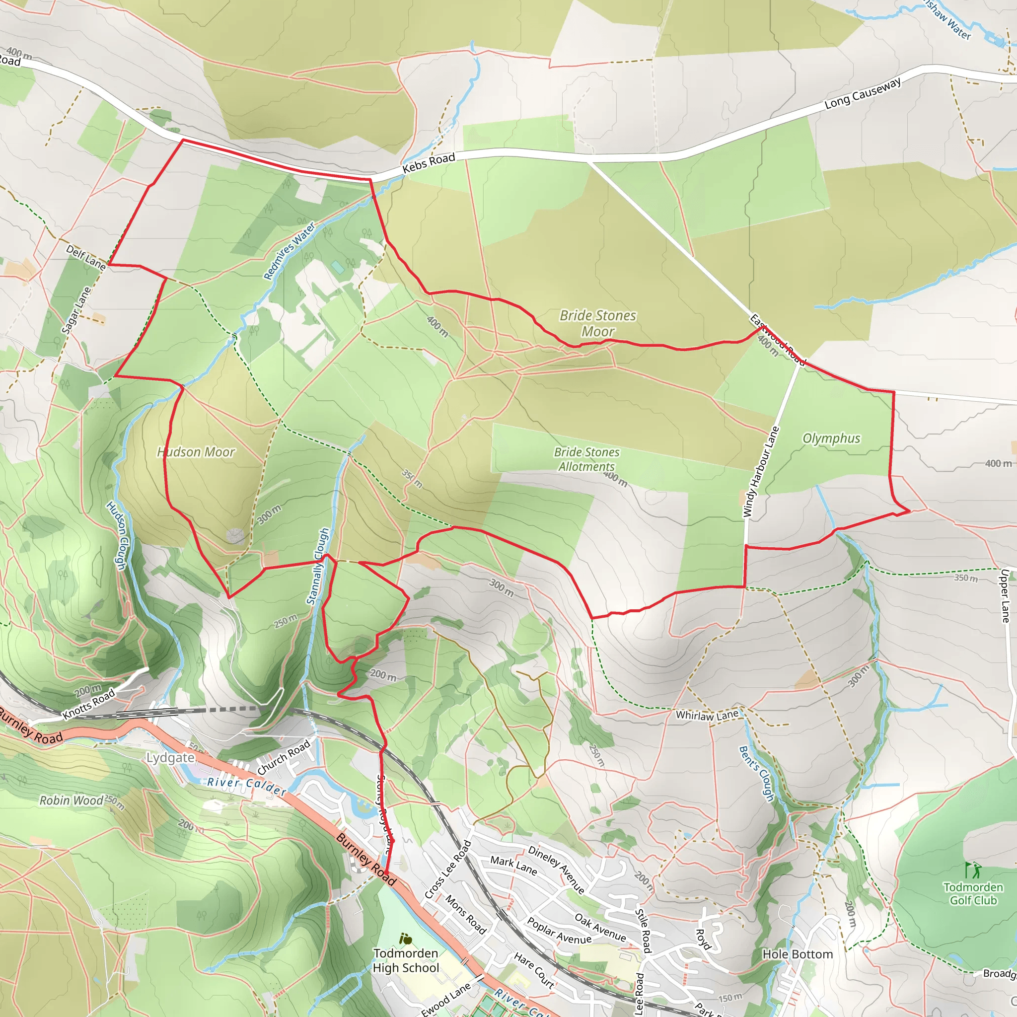 Hudson Moor Loop - Lydgate mobile static map
