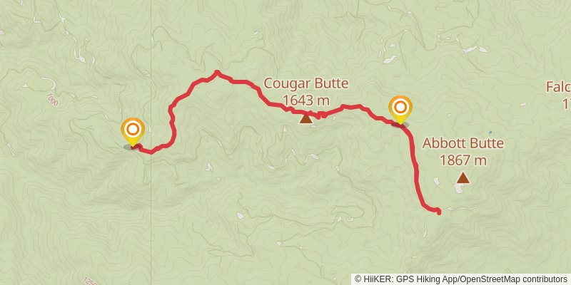 Cougar Butte Trail stage 2 Map