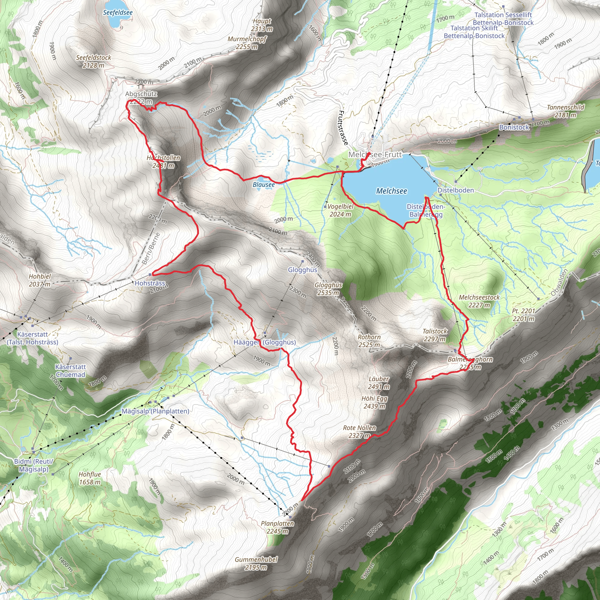 Hochstollen Loop - Melchsee-Frutt mobile static map