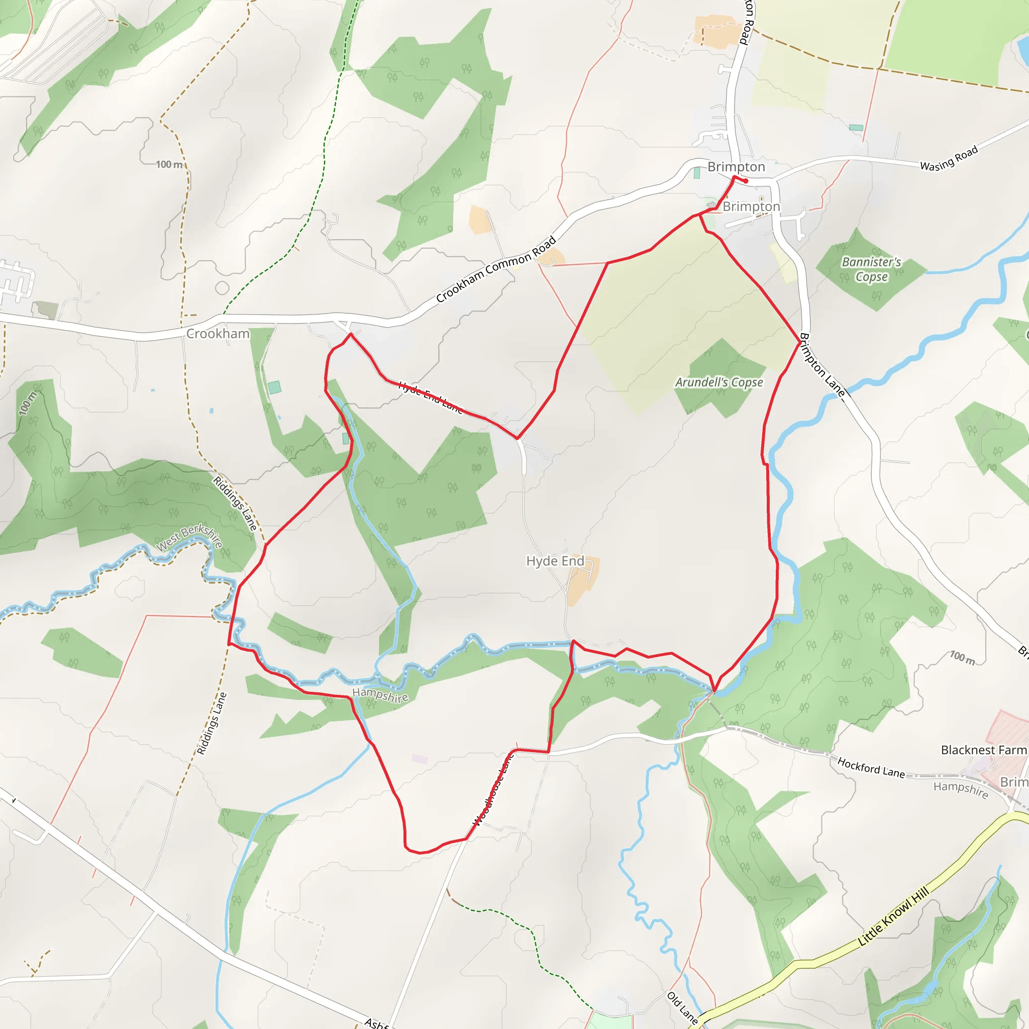 Hyde End Circular Walk mobile static map