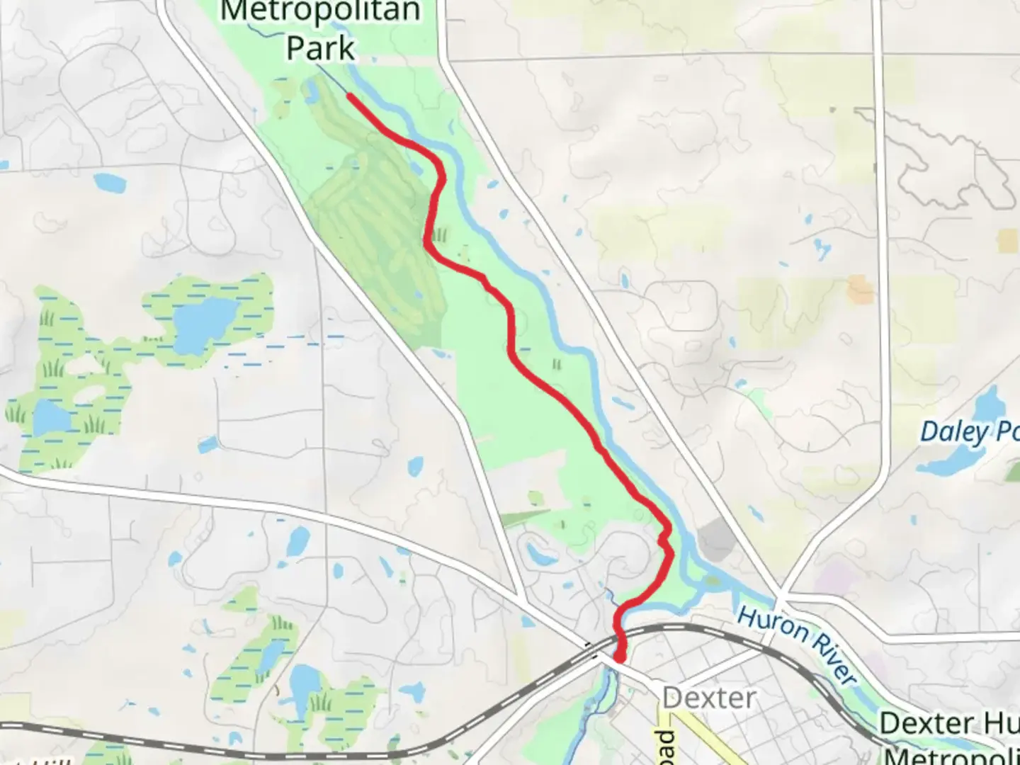 An image depicting the trail Dexter Huron Mills Washtenaw B2B Trail and its surrounding area.