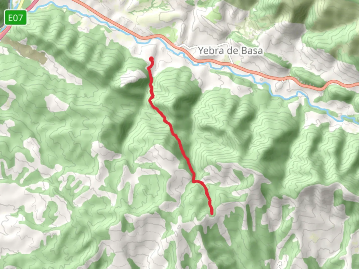 An image depicting the trail Allué - Crossing PR® HU 8 to Sandiás PR HU 163b and its surrounding area.