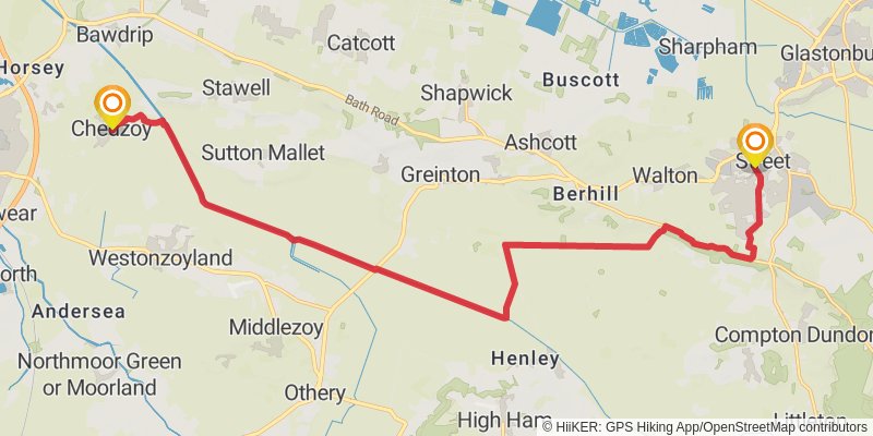 Minehead to Chepstow Walk stage 6 Map