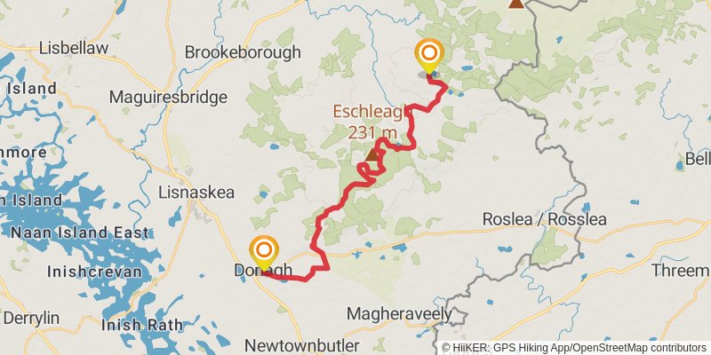 Sliabh Beagh Way stage 3 Map