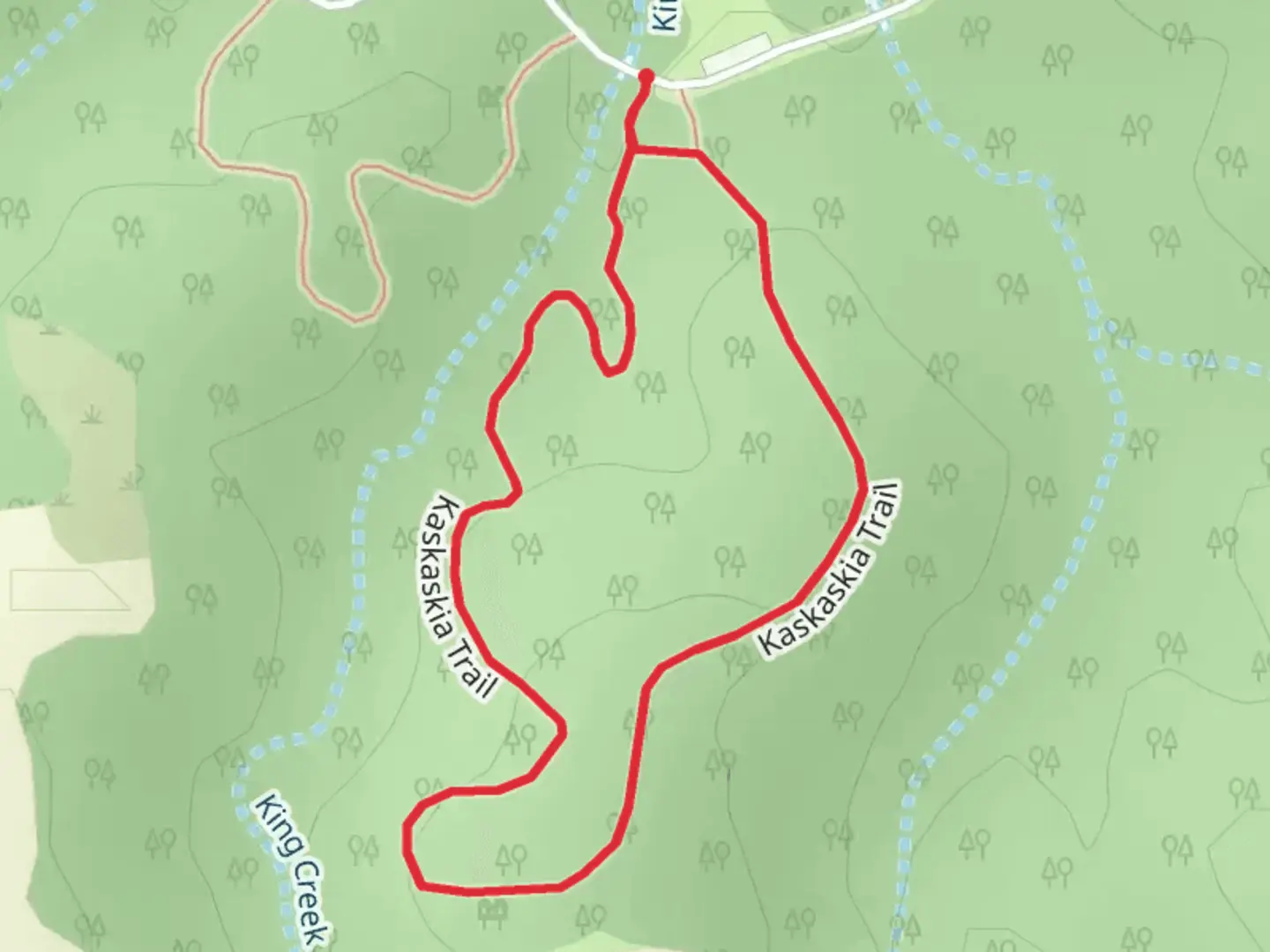 An image depicting the trail Kaskaskia Loop Trail and its surrounding area.