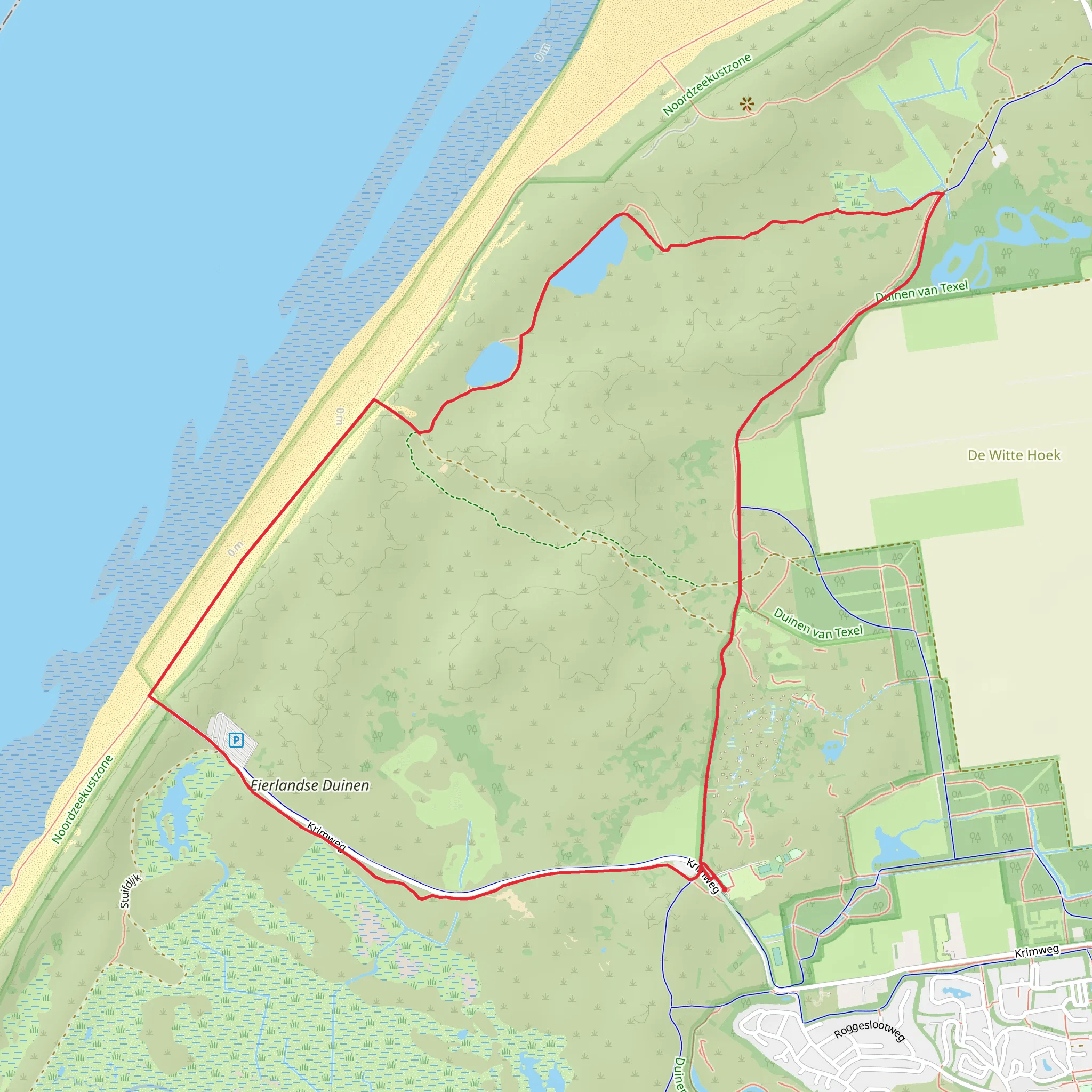 Eierlandsche and Grote Vallei Loop mobile static map