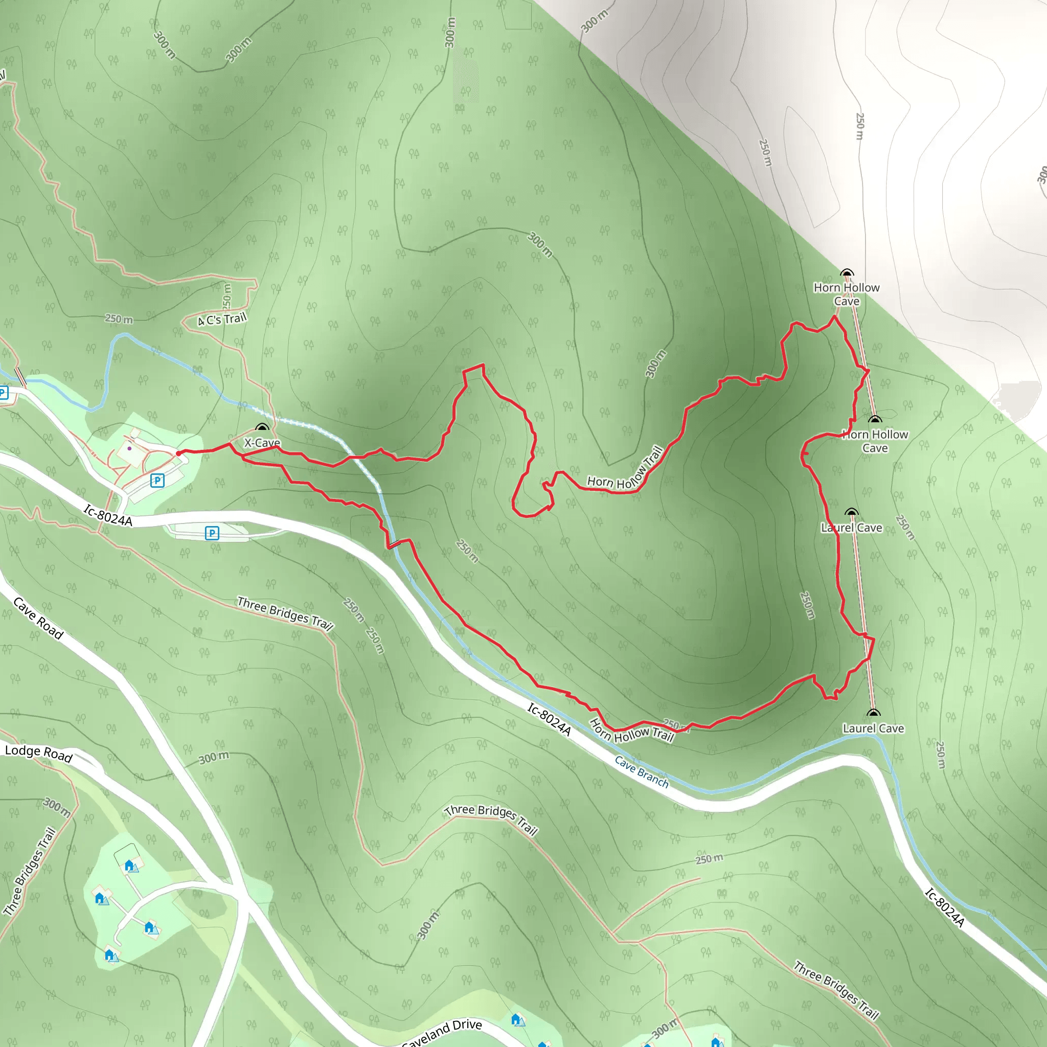 Horn Hollow Loop Trail mobile static map