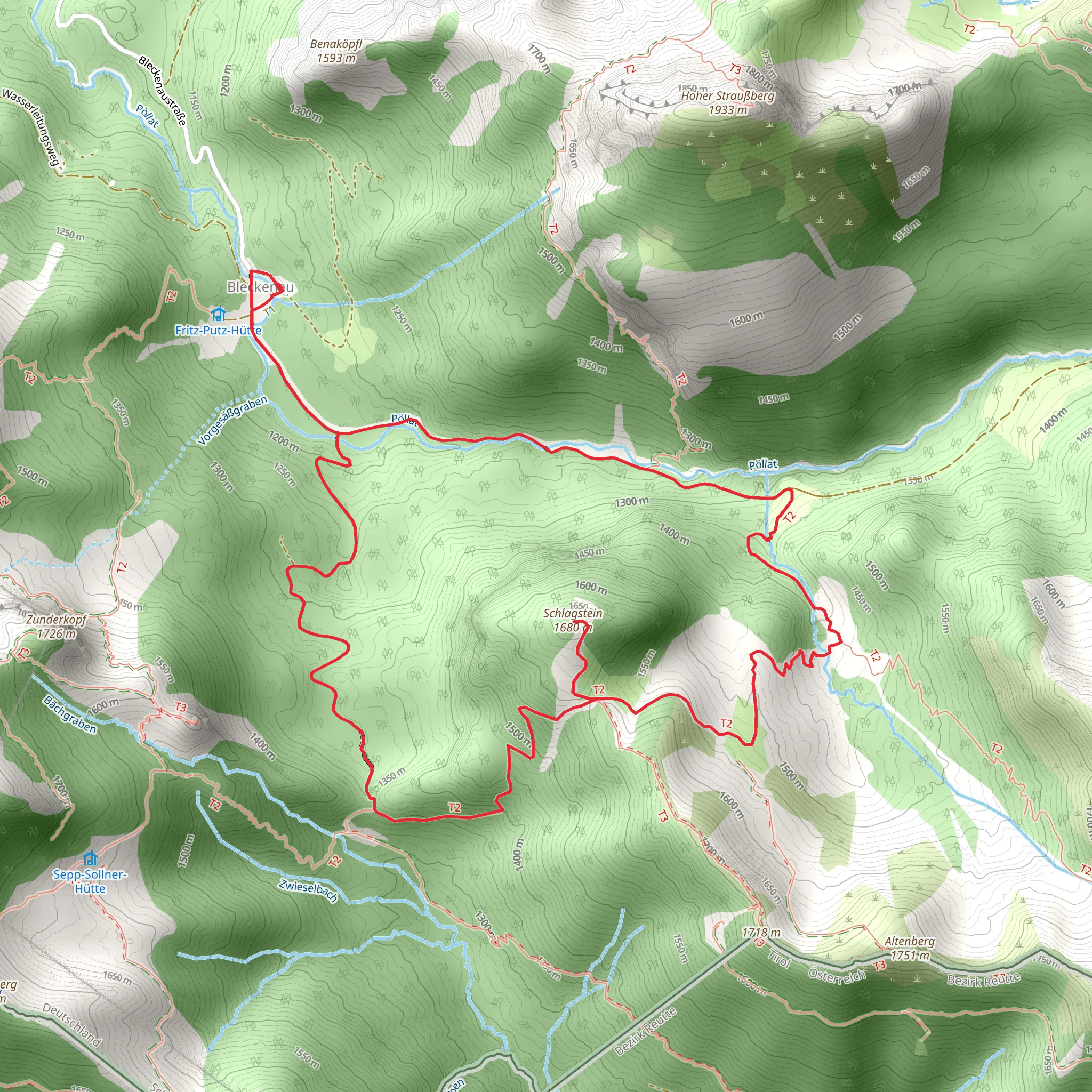 Schlagstein Loop mobile static map