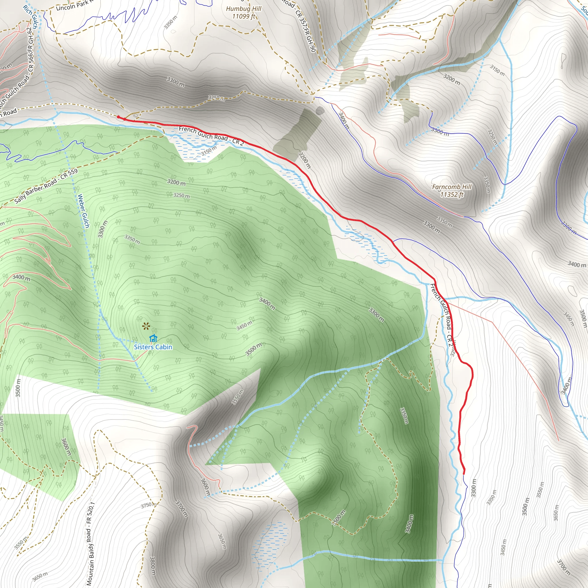 County Road 520 Trail mobile static map