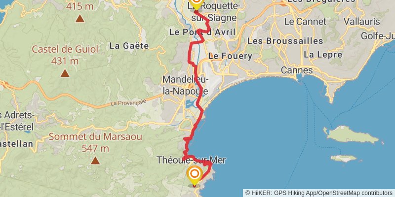 Via Aurelia stage 7 Map