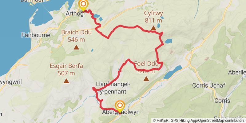 Snowdonia to the Gower Walk stage 8 Map
