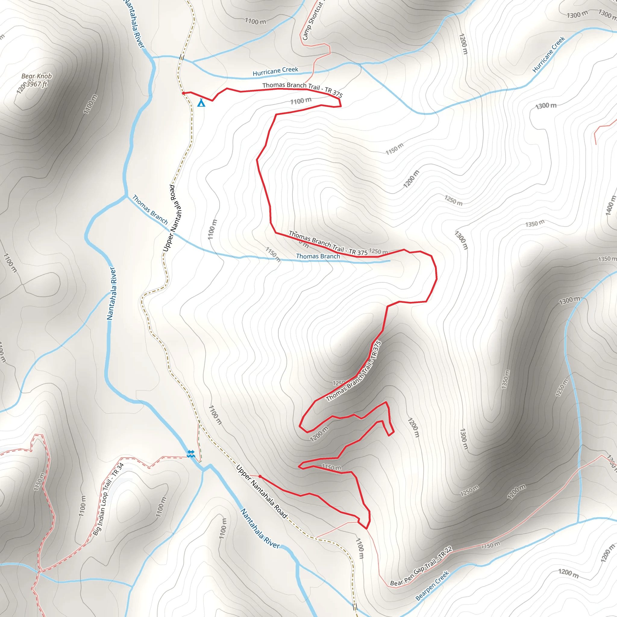 Thomas Branch Trail mobile static map