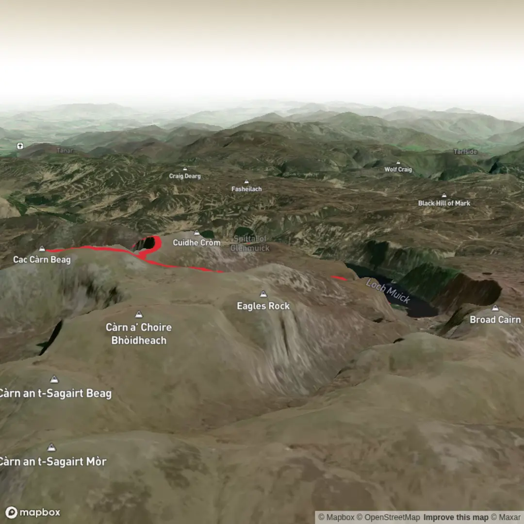 An image depicting the trail Loch Nagar circuit and its surrounding area.