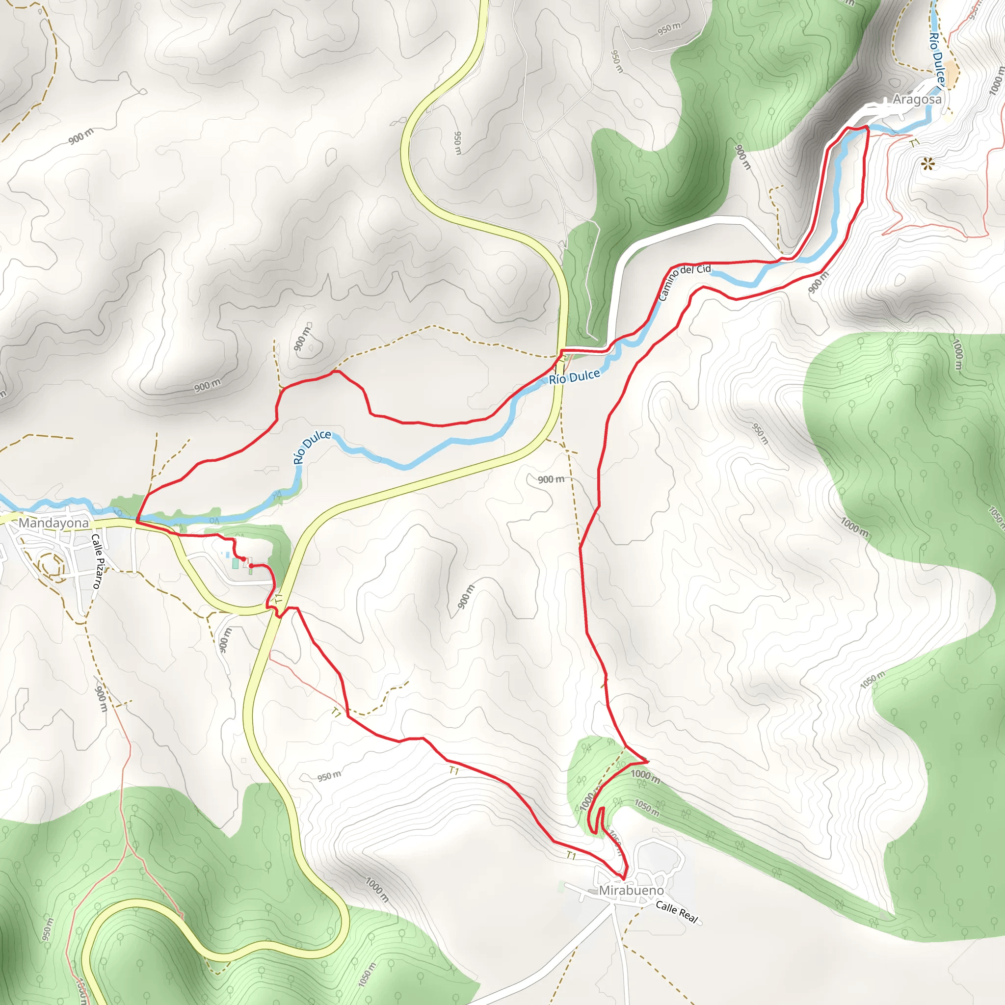 Mandayona-Mirabueno-Aragosa PR GU 08 mobile static map