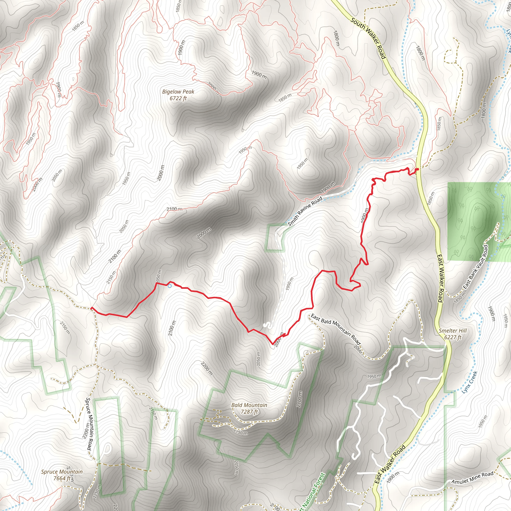 Smith Ravine Trail mobile static map