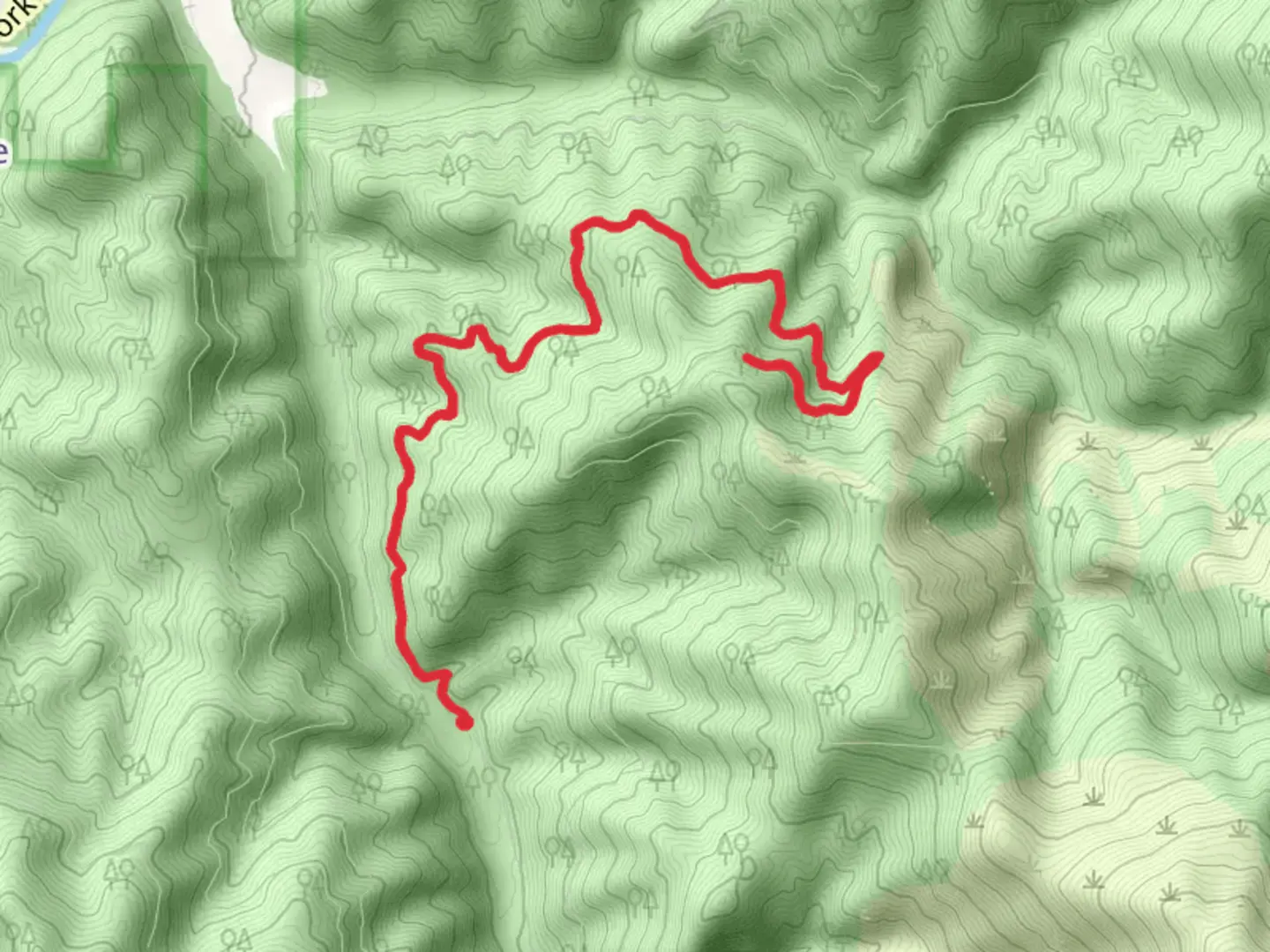 An image depicting the trail Upper East Side Piquett Trail and its surrounding area.